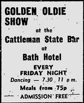 Cattleman state bar at Bath Hotel advert 1974